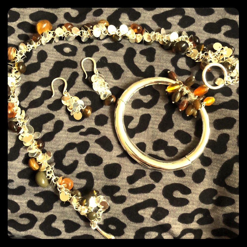 💫Necklace, bracelet and earrings set